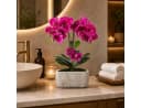 PASCH Kunstorchidee Rosa Urban Stone Topf Real Touch Bild 5