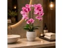 PASCH Kunstorchidee 60cm Urban Stone Topf Rosa Real Touch Bild 5