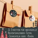 younikat 24 Zahlen-Aufkleber Adventskalender Rot Selbstklebend Bild 3