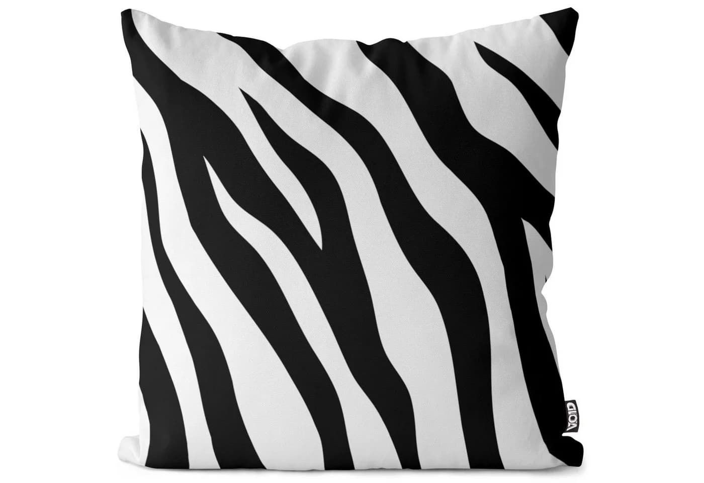 VOID Kissenbezug Schwarz-Weiß Zebra-Muster Leinwand - Bild 2