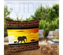 VOID Kissenbezug Afrika Elefanten Giraffen Bunt Bild 4