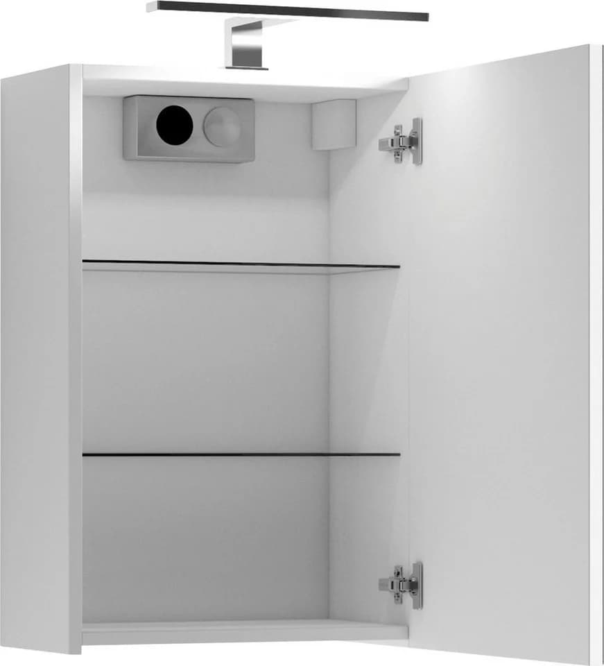 byLIVING Spiegelschrank Spree Weiß LED Soft-Close Steckdose - Bild 3