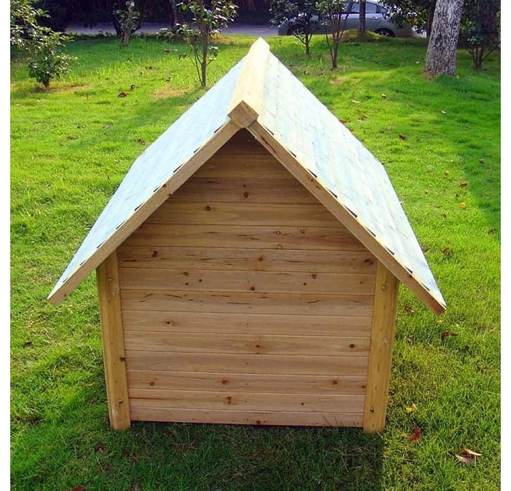 Melko Hundehütte Wetterfest Blockhaus Stil - Bild 4