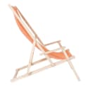 Melko Klappbare Gartenliege aus Holz mit verstellbarer Rückenlehne Orange Bild 3