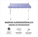 Melko Klemmmarkise Blau ohne Bohren höhenverstellbar Bild 3