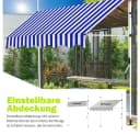 Melko Klemmmarkise mit LED & Gummifuß | UV-beständig | Balkonmarkise Bild 1