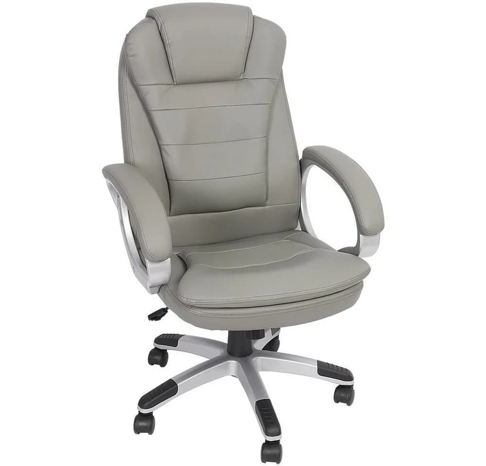 Melko Bürostuhl Grau Kunstleder Ergonomisch