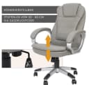 Melko Bürostuhl Grau Kunstleder Ergonomisch Bild 3