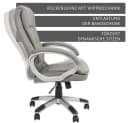 Melko Bürostuhl Grau Kunstleder Ergonomisch Bild 5