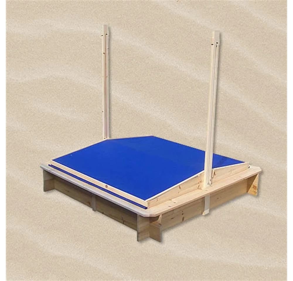 Melko Sandkasten mit Sonnendach Blau Holz - Bild 5