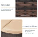 Melko Gartenlounge-Set Polyrattan Sonneninsel 180cm Strandkorb Set Bild 5
