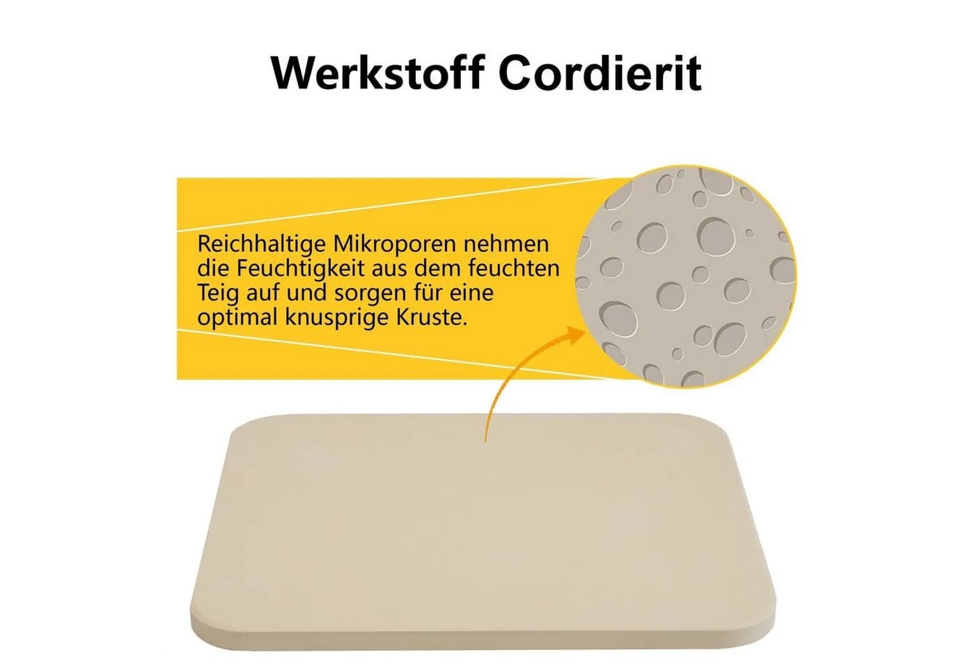 Melko Pizzastein Cordierit 30x38 CM - Bild 5