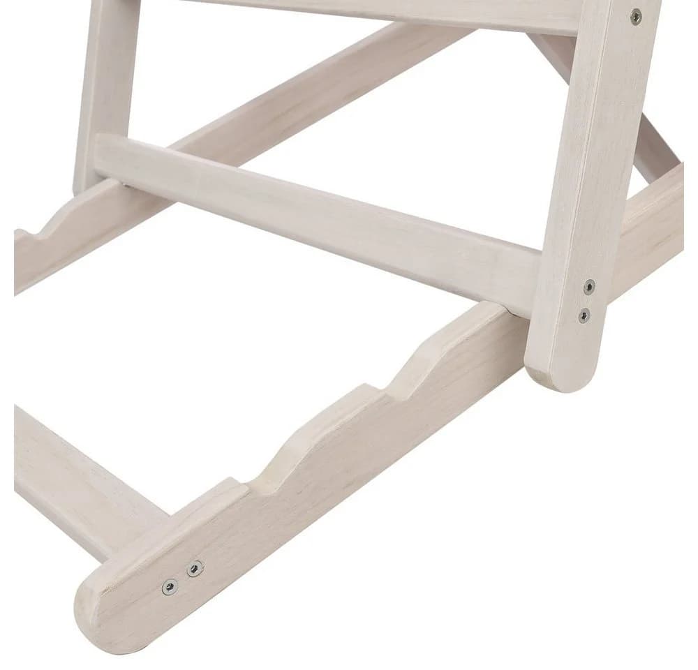 Melko Gartenliege Strandliege Klappbar Beige Weiß - Bild 5