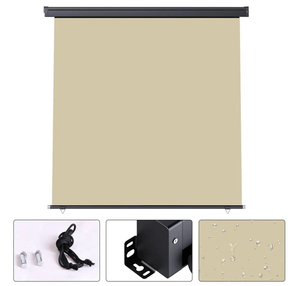 Melko Senkrechtmarkise Beige Wasserdicht Windbeständig - Bild 2