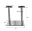 Melko Möbelfuß Tischbeine Edelstahl Silber Tischsäule Bild 5