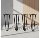 Melko Hairpin Tischbeine 4er-Set Schwarz/Stahl Bild 2