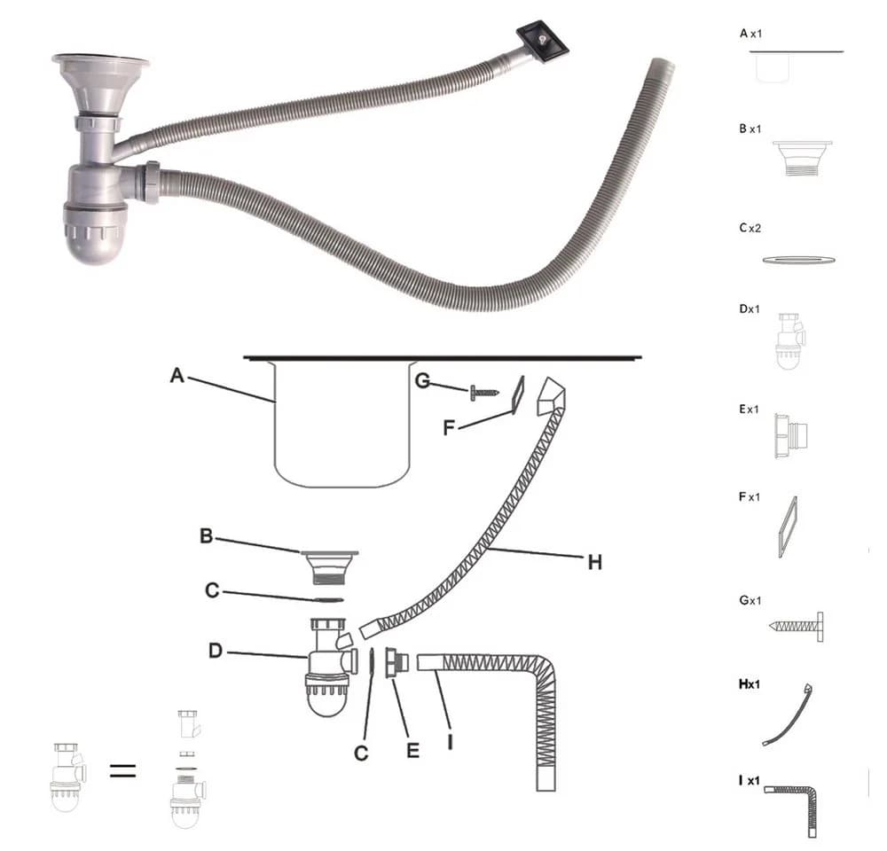 Melko Edelstahlspüle mit Ablage, Rund, 77 cm, Silber - Bild 4