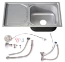 Melko Einbauspüle Edelstahl Komplett-Set Modern Silber Bild 2
