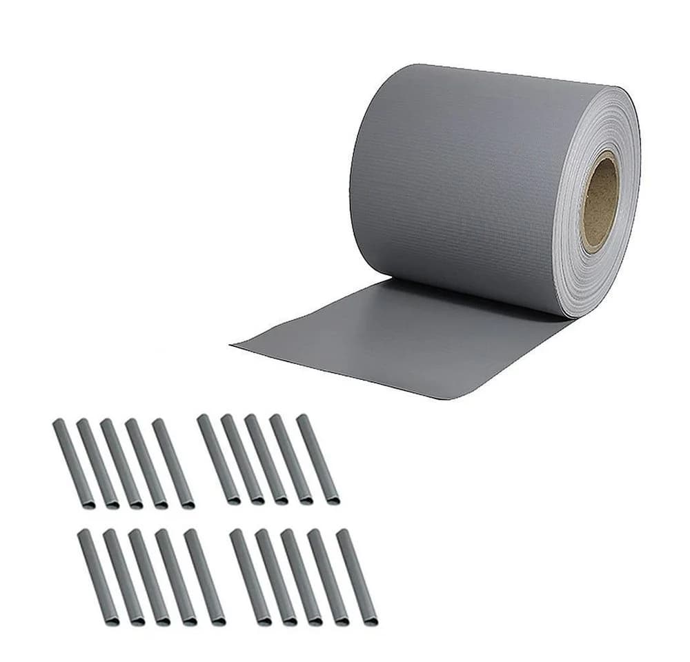 Melko PVC Sichtschutzstreifen 35/65m Grau Grün Anthrazit Zaunblende - Bild 3