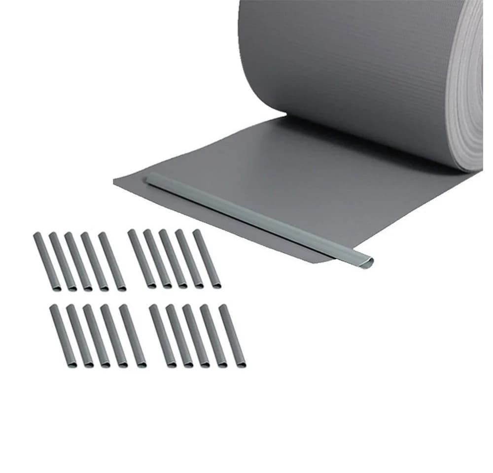 Melko PVC Sichtschutzstreifen 35/65m Grau Grün Anthrazit Zaunblende - Bild 4