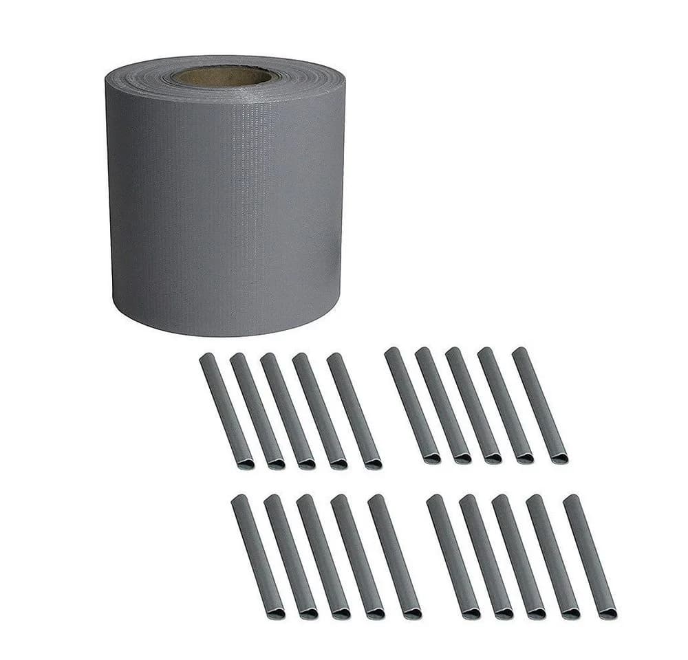 Melko PVC Sichtschutzstreifen 35/65m Grau Grün Anthrazit Zaunblende - Bild 5