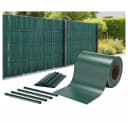 Melko PVC Sichtschutzstreifen für Doppelstabmattenzaun Grün/Grau Bild 2