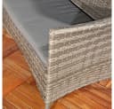 Melko Gartenbank Polyrattan Grau Grau Schwarz Braun mit Kissen Bild 4
