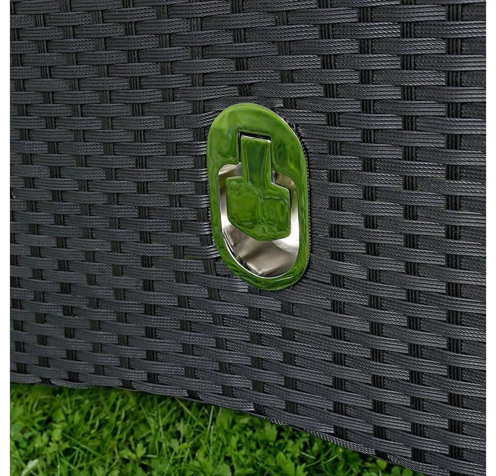 Melko Gartenstuhl Hochlehner Polyrattan mit Kissen - Bild 4
