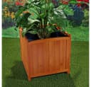 Melko Blumenkasten aus Holz Braun 50cm Eckig Landhausstil Bild 1