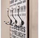 Melko Garderobenpaneel Wandgarderobe mit 6 Haken Braun/Beige Bild 1