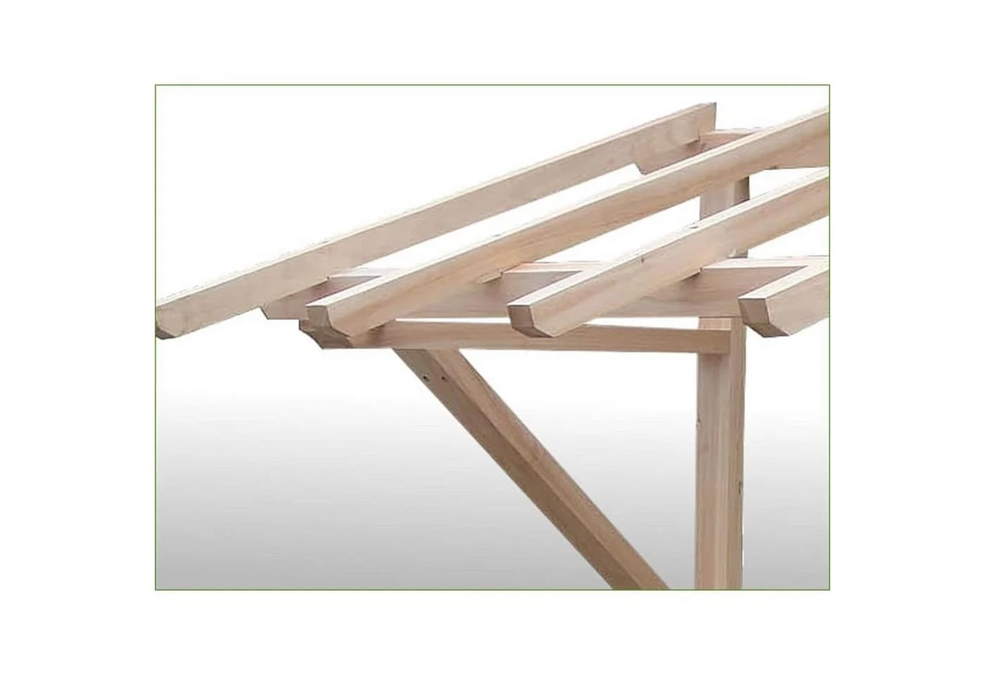 Melko Pultvordach Haustürvordach Holz 205 cm - Bild 5