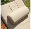 Melko Gartenliege Polyrattan Schwarz mit Kissen & Rollen Bild 3