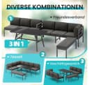 Melko Garten-Essgruppe Aluminium Glastisch Sitzbank Ecksofa Bild 1