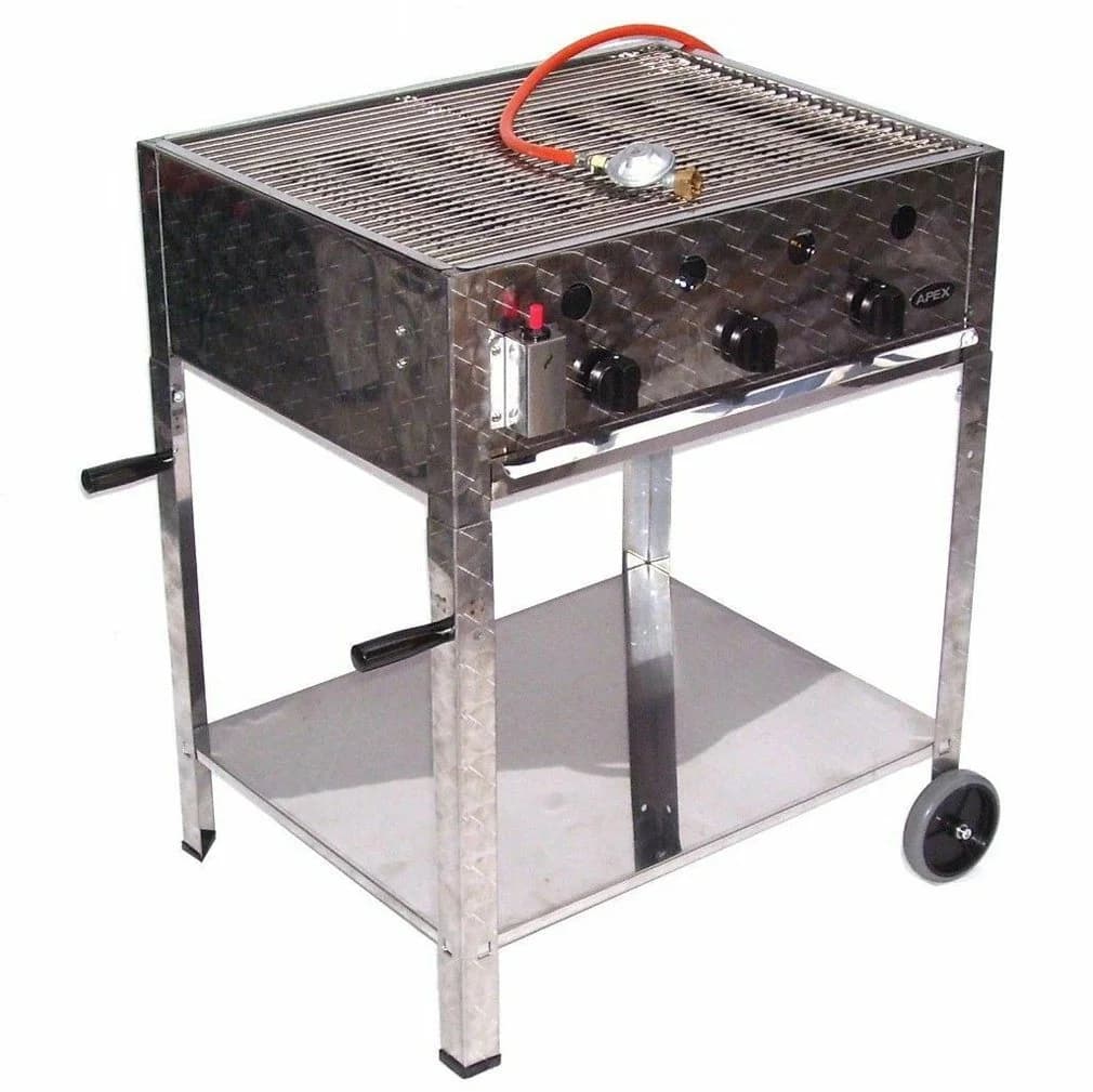 Apex Gasgrill Edelstahl 3-flammig mit Fahrwagen