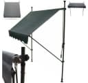 Apex Klemmmarkise 150cm Anthrazit mit Handkurbel Bild 2