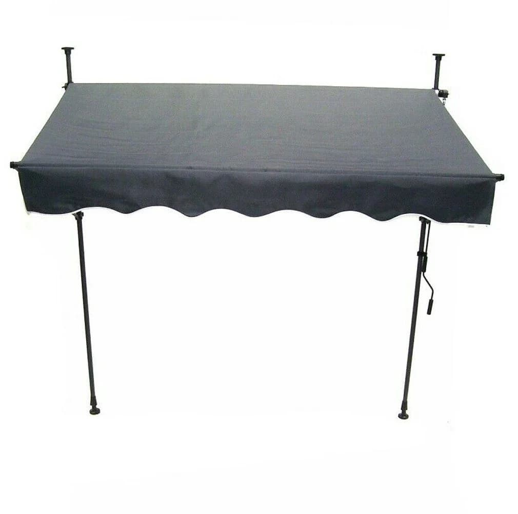 Apex Klemmmarkise 150cm Anthrazit mit Handkurbel - Bild 3