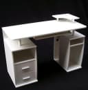 Apex Schreibtisch 120cm Weiß mit Schubladen und Druckerfach Bild 3