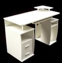 Apex Schreibtisch 120cm Weiß mit Schubladen und Druckerfach Bild 5