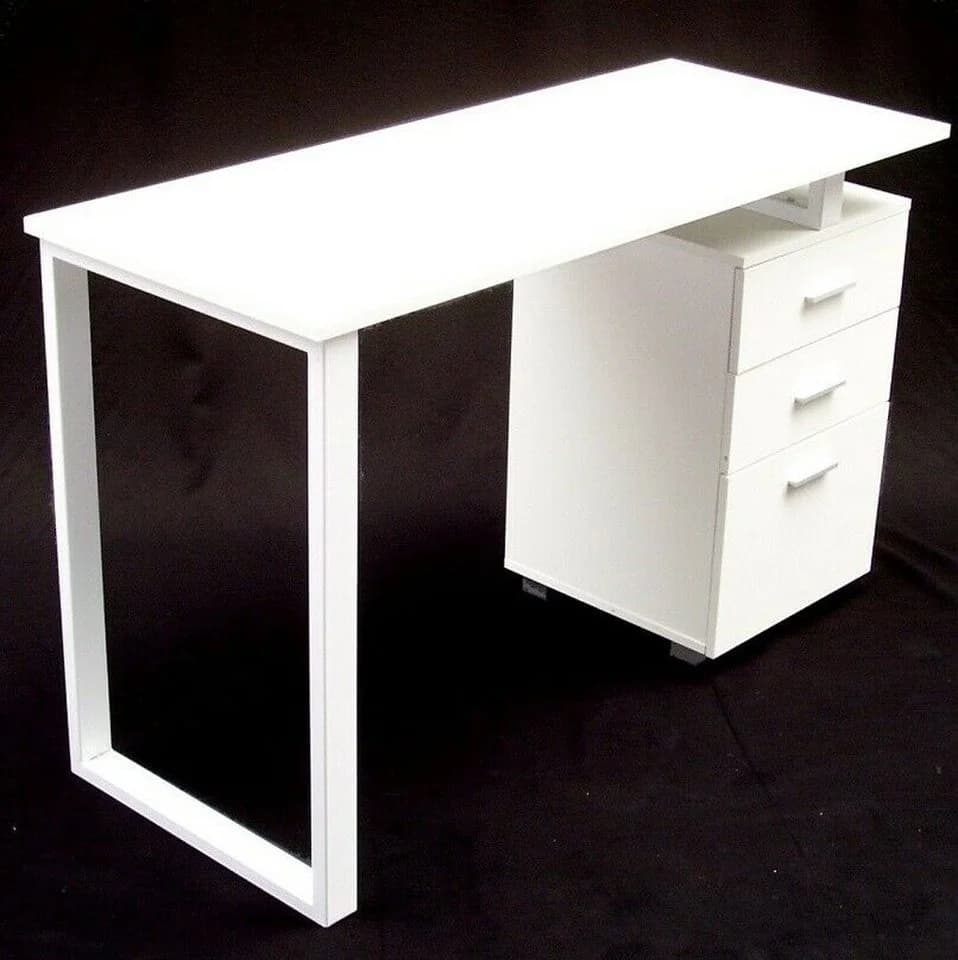 Apex Schreibtisch 120x50 Weiß mit Schubladen