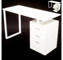 Apex Schreibtisch 120x50 Weiß mit Schubladen Bild 2