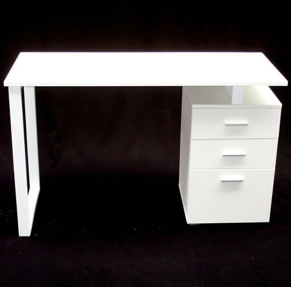 Apex Schreibtisch 120x50 Weiß mit Schubladen - Bild 3
