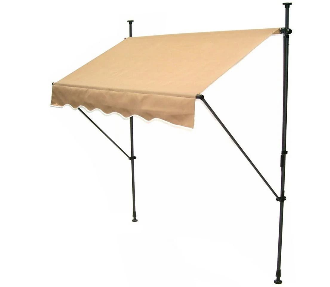 Apex Klemmmarkise mit Handkurbel Beige/Anthrazit - Bild 3