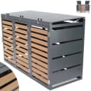 Apex Mülltonnenbox 3-fach 240L WPC Holzoptik Anthrazit Bild 2
