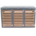 Apex Mülltonnenbox 3-fach 240L WPC Holzoptik Anthrazit Bild 4
