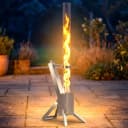 Apex Heizstrahler Pellet Feuersäule Edelstahl Bild 2