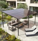 Apex Terrassendach 3x4,5m mit Hardtop-Dach und getönten Doppelstegplatten Bild 1