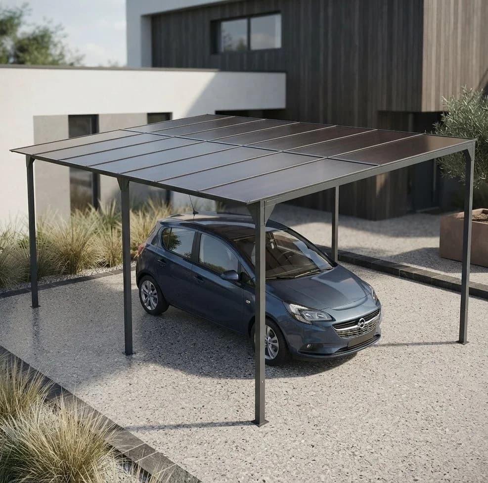 Apex Terrassendach 3x4,5m mit Hardtop-Dach und getönten Doppelstegplatten - Bild 4