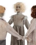 Horror-Shop Animatronic Ringel Ringel Reihe Dekoobjekt Beige/Grau mit Sound Bild 1