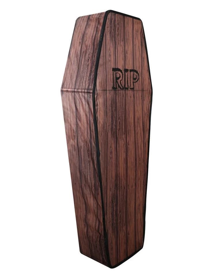 Horror-Shop Faltbarer Stoffsarg Braun 150 cm Halloween Deko - Bild 4