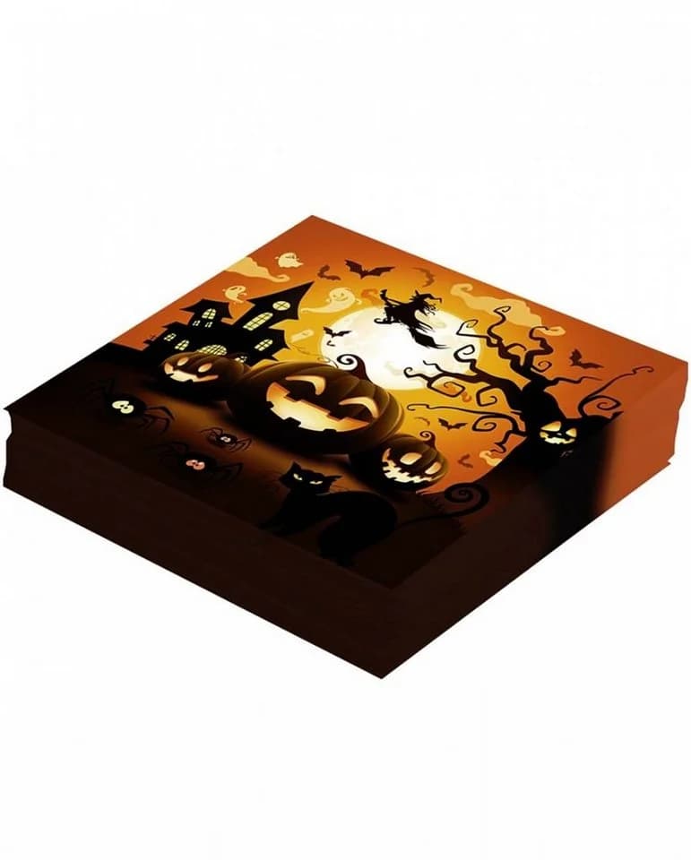 Horror-Shop Papierserviette Happy Halloween 12 St. Orange/Schwarz - Bild 3